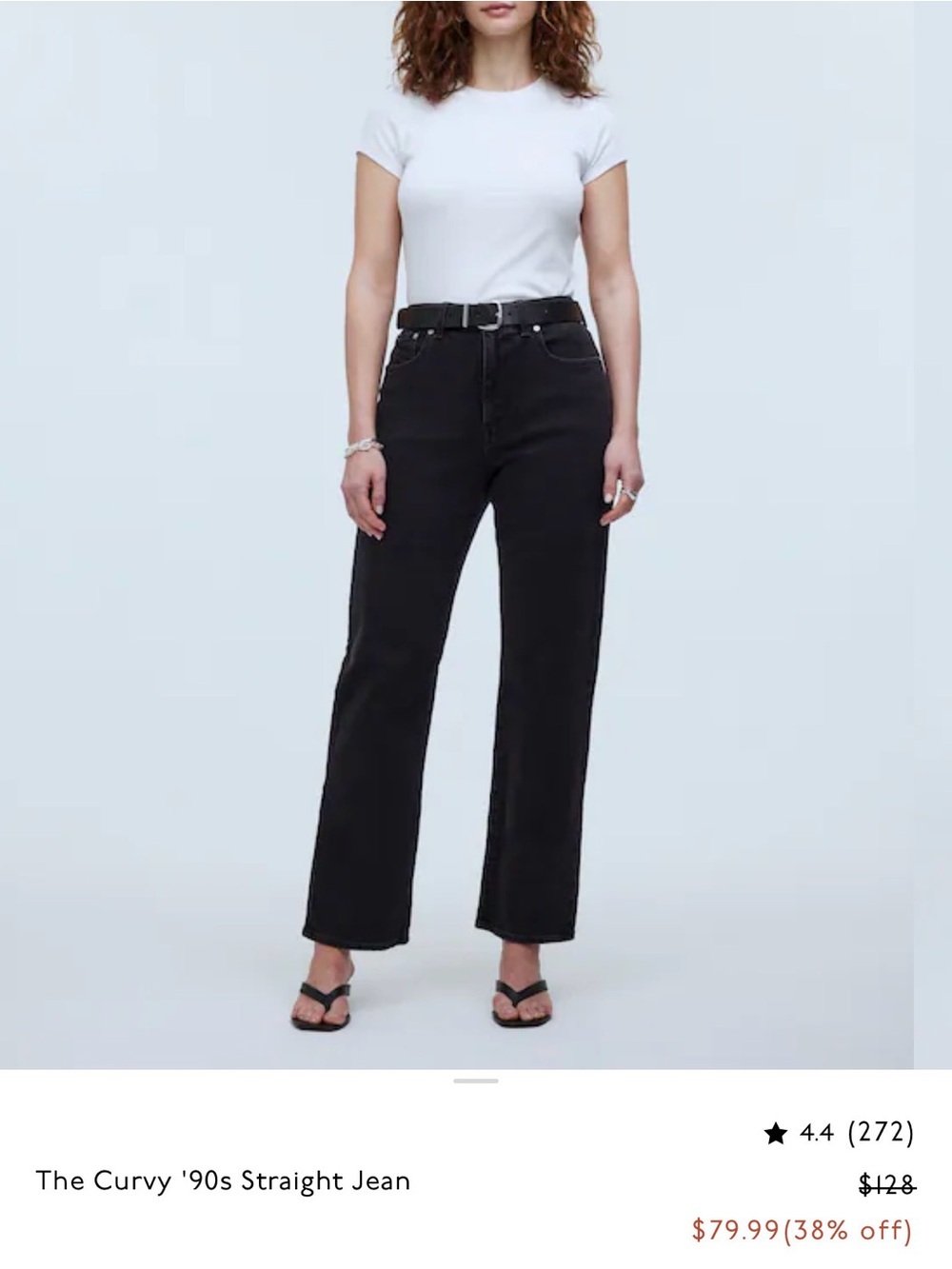 Madewell curvy 90’s straight jeans - size 26